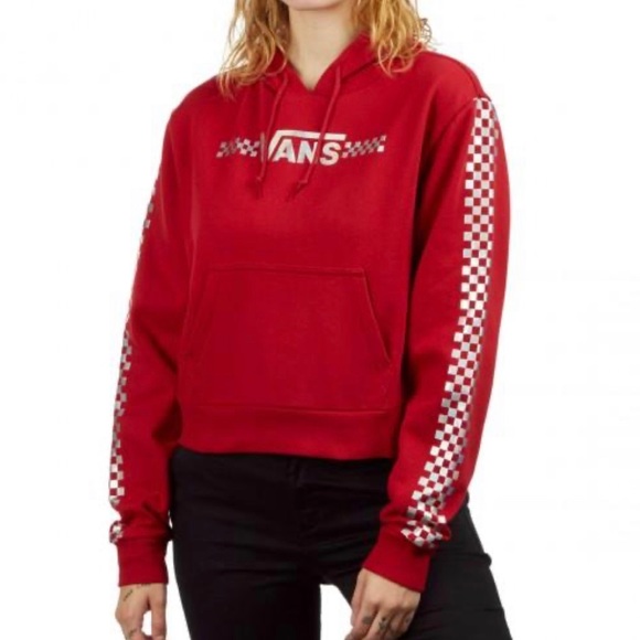 red vans checkered hoodie